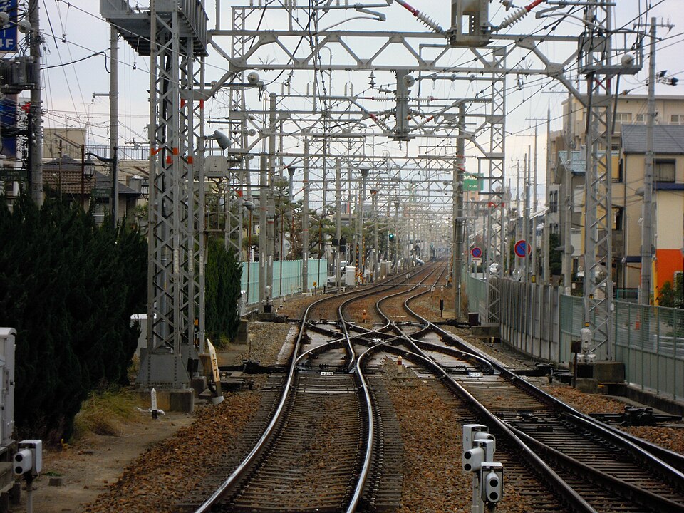 ハルヒと待ち合わせた時の踏切