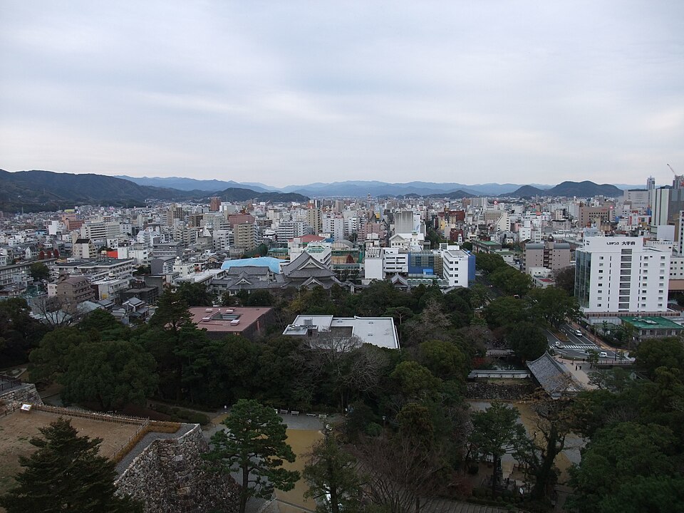 高知城俯瞰