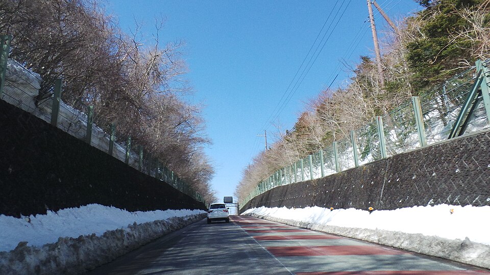 篭坂峠付近（鳴子リタイア地点）