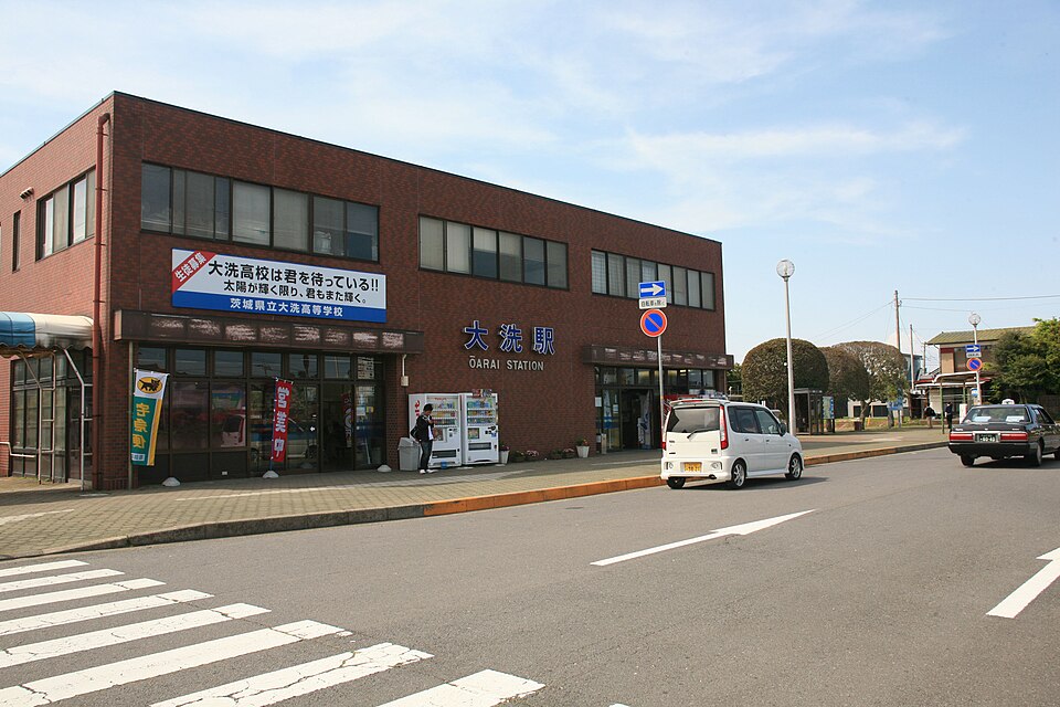 大洗駅自転車駐車場前